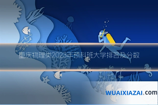 重庆物理类2023年预科班大学排名及分数
