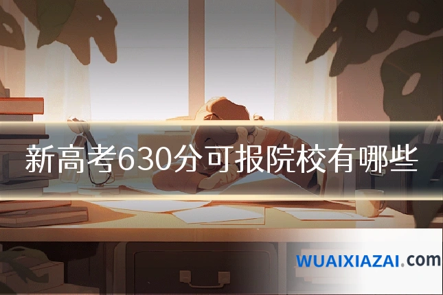 新高考630分可报院校有哪些