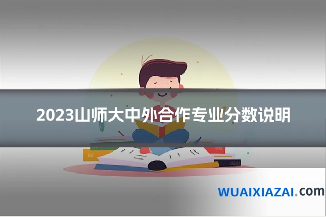 2023山师大中外合作专业分数说明