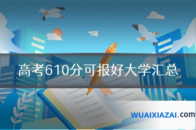高考610分可报好大学汇总