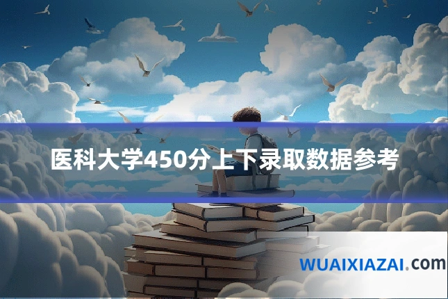医科大学450分上下录取数据参考
