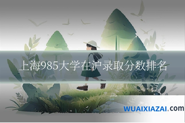 上海985大学在沪录取分数排名