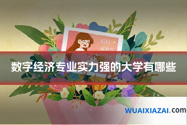 数字经济专业实力强的大学有哪些