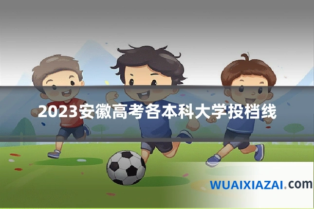 2023安徽高考各本科大学投档线