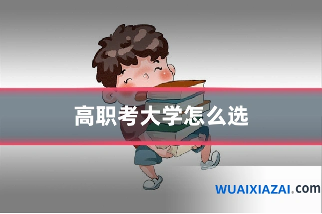 高职考大学怎么选