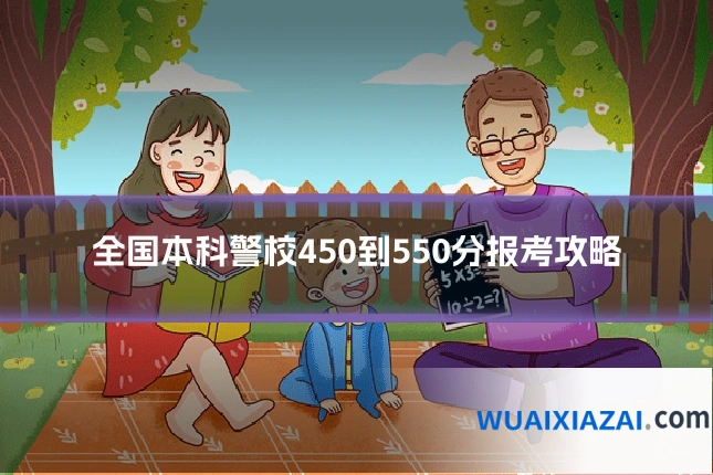 全国本科警校450到550分报考攻略