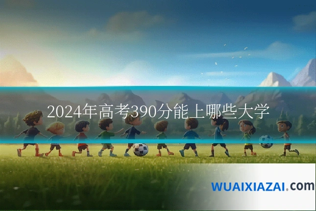 2024年高考390分能上哪些大学