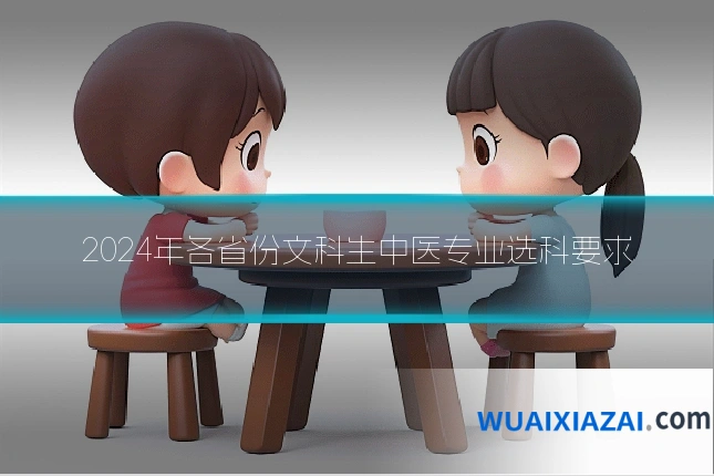 2024年各省份文科生中医专业选科要求