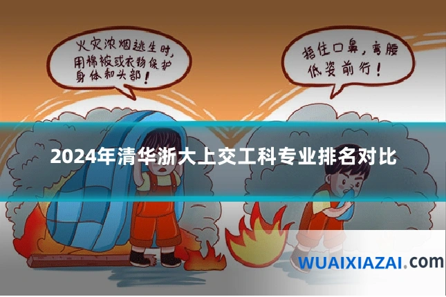 2024年清华浙大上交工科专业排名对比