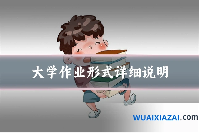 大学作业形式详细说明