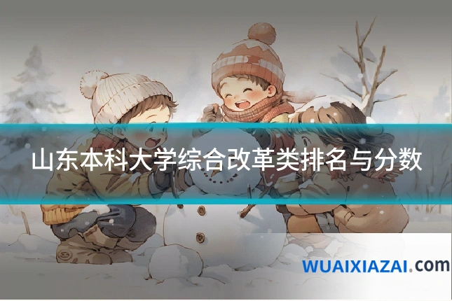 山东本科大学综合改革类排名与分数