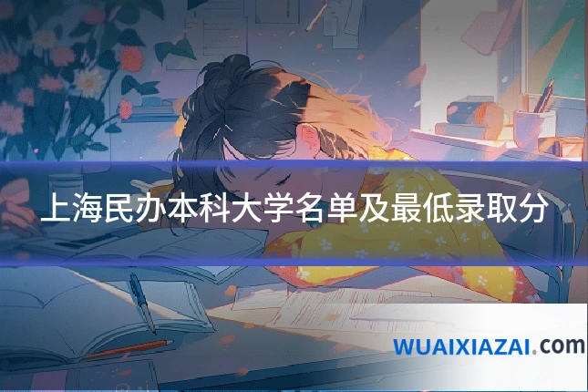 上海民办本科大学名单及最低录取分