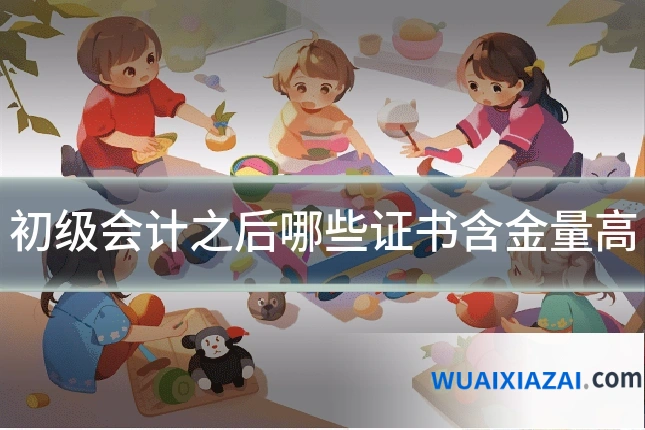 初级会计之后哪些证书含金量高