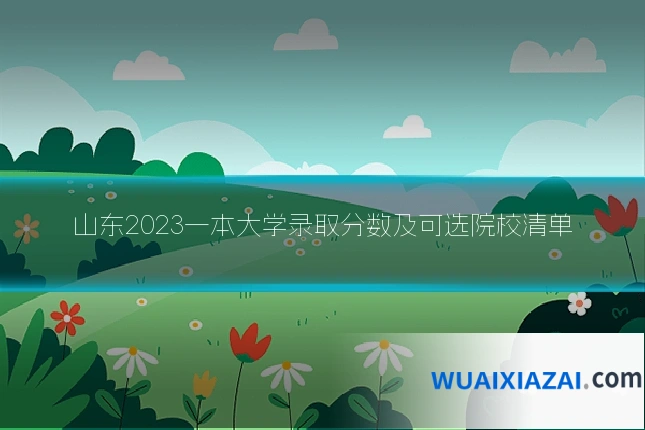 山东2023一本大学录取分数及可选院校清单