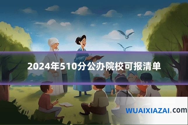 2024年510分公办院校可报清单