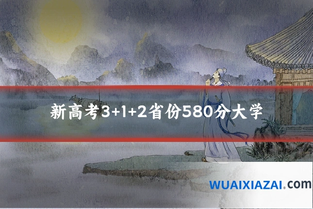新高考3+1+2省份580分大学