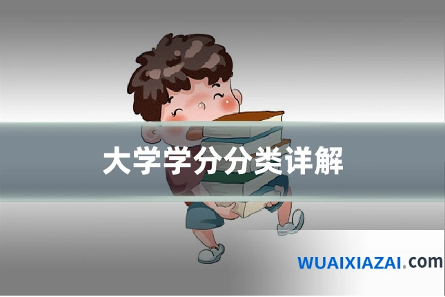大学学分分类详解