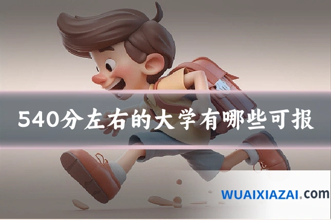 540分左右的大学有哪些可报