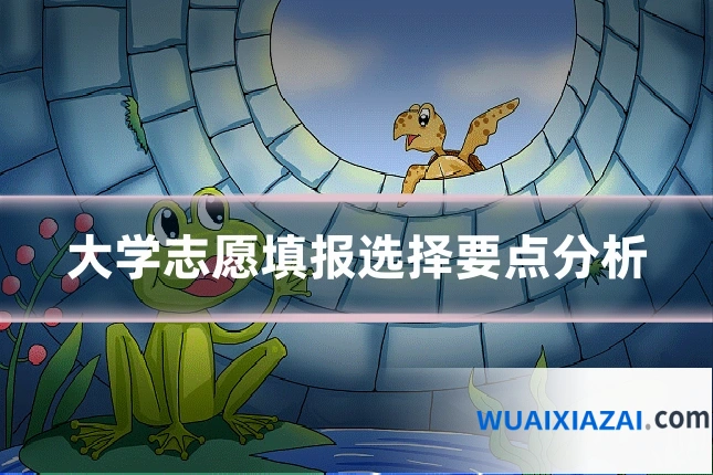 大学志愿填报选择要点分析