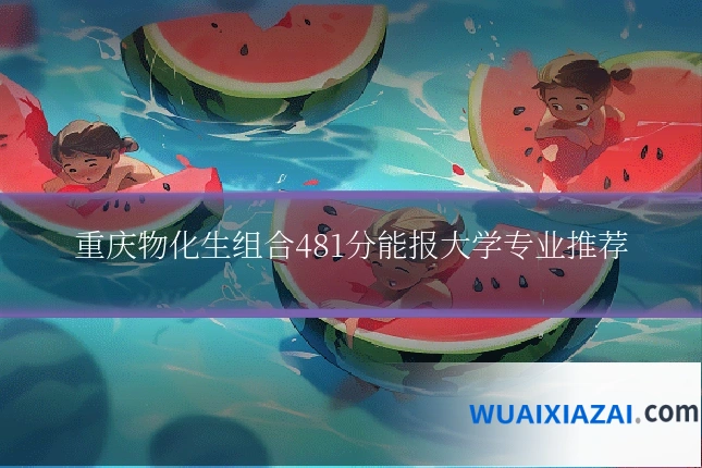 重庆物化生组合481分能报大学专业推荐