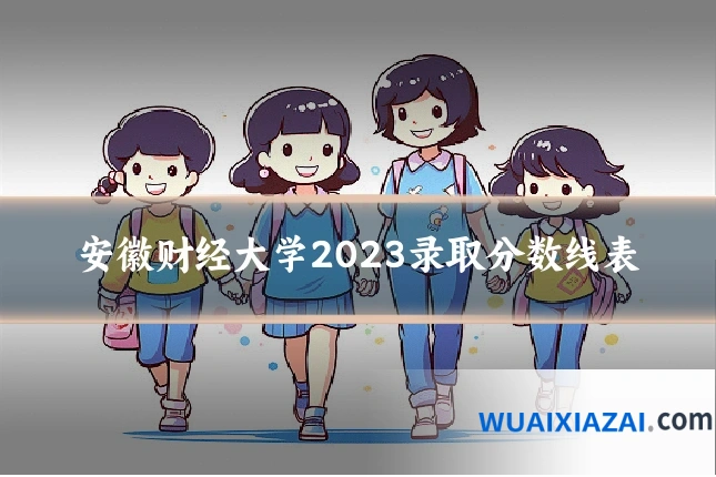 安徽财经大学2023录取分数线表