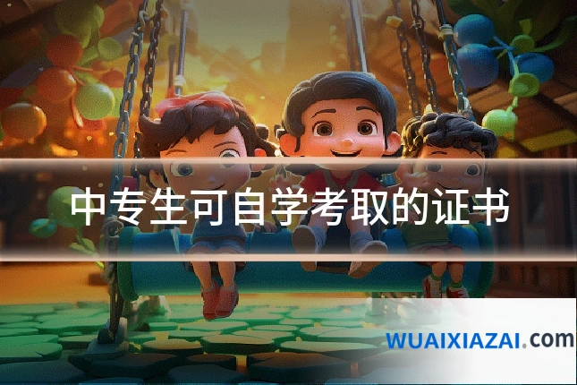中专生可自学考取的证书