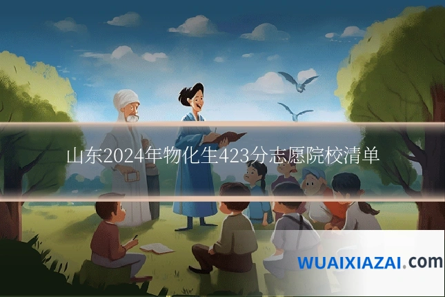 山东2024年物化生423分志愿院校清单