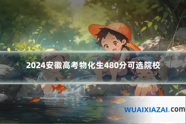 2024安徽高考物化生480分可选院校