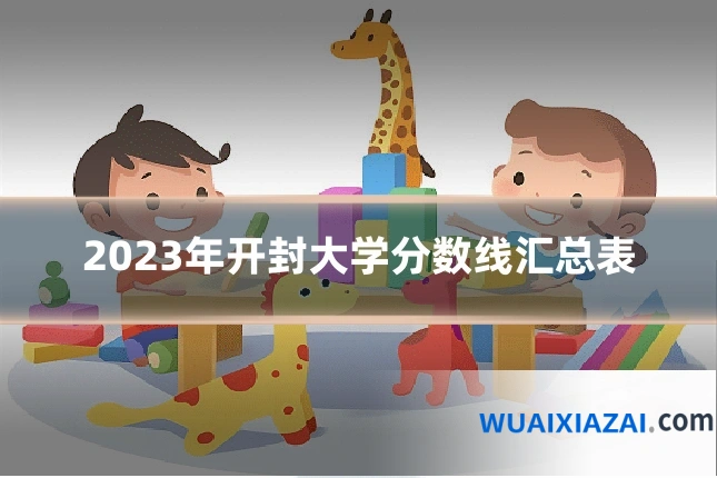 2023年开封大学分数线汇总表