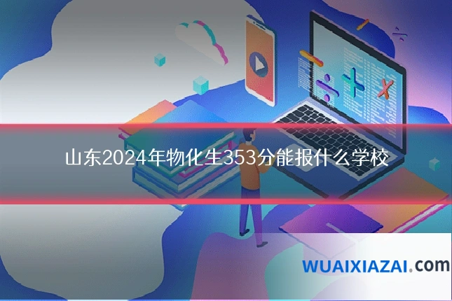 山东2024年物化生353分能报什么学校