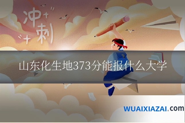 山东化生地373分能报什么大学
