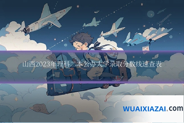 山西2023年理科二本公办大学录取分数线速查表