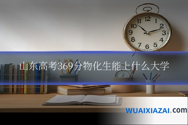 山东高考369分物化生能上什么大学