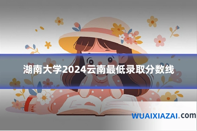 湖南大学2024云南最低录取分数线