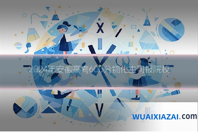2024年安徽高考600分物化生可报院校