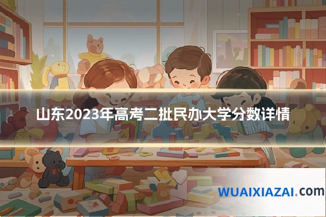 山东2023年高考二批民办大学分数详情