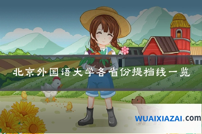 北京外国语大学各省份提档线一览