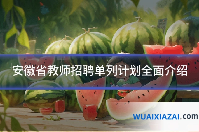 安徽省教师招聘单列计划全面介绍