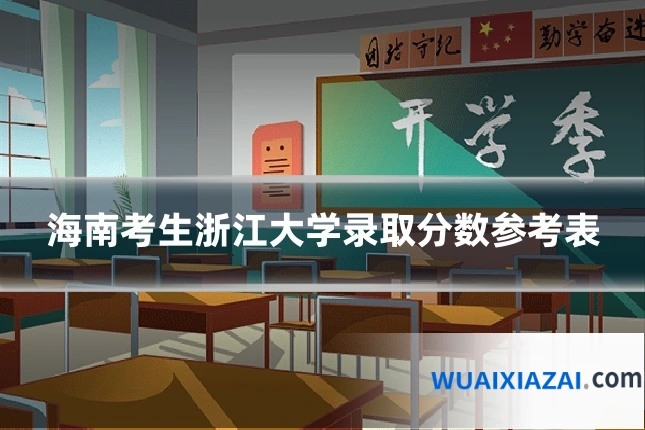 海南考生浙江大学录取分数参考表