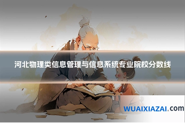河北物理类信息管理与信息系统专业院校分数线