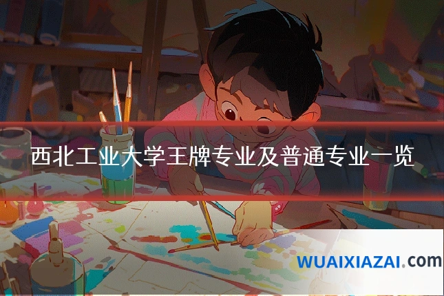 西北工业大学王牌专业及普通专业一览