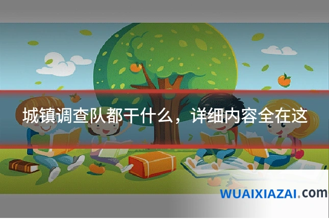 城镇调查队都干什么，详细内容全在这