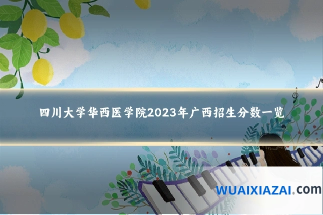 四川大学华西医学院2023年广西招生分数一览