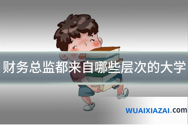 财务总监都来自哪些层次的大学