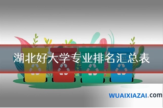 湖北好大学专业排名汇总表