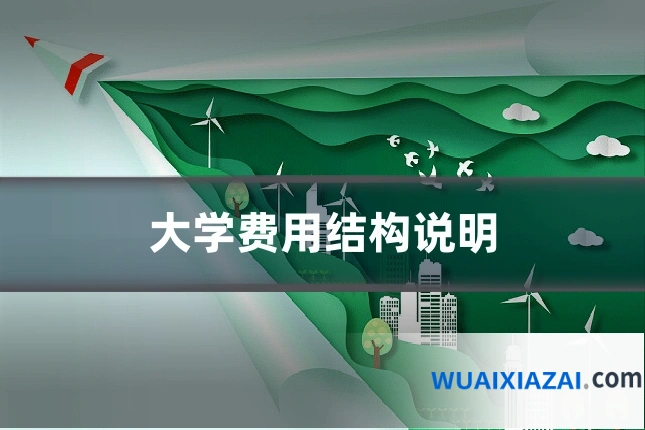 大学费用结构说明