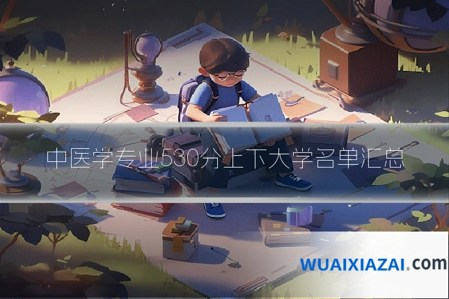 中医学专业530分上下大学名单汇总