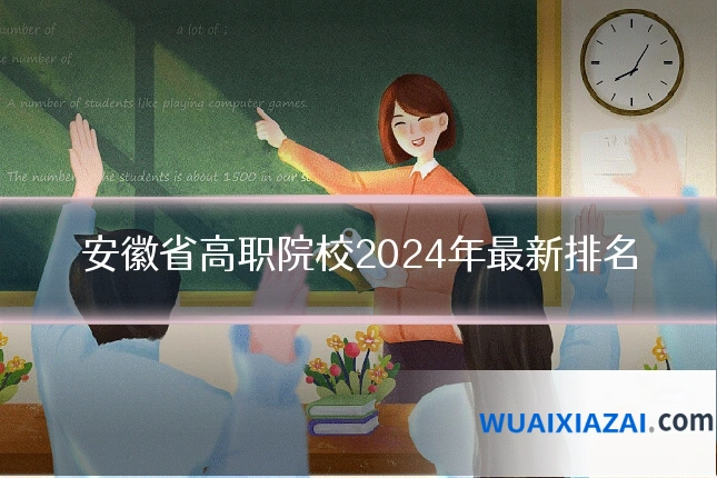 安徽省高职院校2024年最新排名