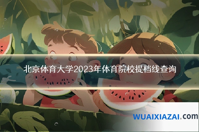 北京体育大学2023年体育院校提档线查询