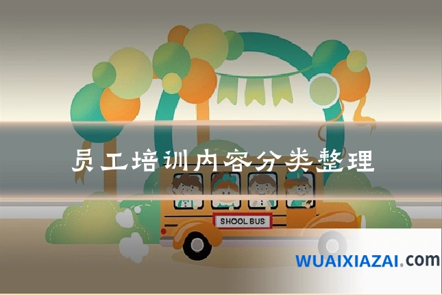 员工培训内容分类整理